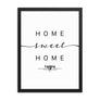 Tampa, Florida, USA Home Sweet Home With Map Coordinates Framed Artwork