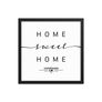 Copenhagen, Capital Region Of Denmark, Denmark Home Sweet Home With Map Coordinates Framed Artwork