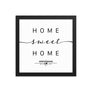Kristiansand, Vest-agder, Norway Home Sweet Home With Map Coordinates Framed Artwork