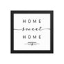 Shreveport, Louisiana, USA Home Sweet Home With Map Coordinates Framed Artwork