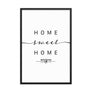 Winchester, England, UK Home Sweet Home With Map Coordinates Framed Artwork