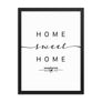 Washington, District Of Columbia, USA Home Sweet Home With Map Coordinates Framed Artwork