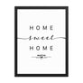 Moncton, New Brunswick, Canada Home Sweet Home With Map Coordinates Framed Artwork