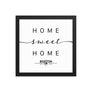Boston, Massachusetts, USA Home Sweet Home With Map Coordinates Framed Artwork