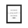 Eureka, California, USA Home Sweet Home With Map Coordinates Framed Artwork