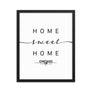 Chicago, Illinois, USA Home Sweet Home With Map Coordinates Framed Artwork