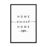 Vilnius, Vilnius, Lithuania Home Sweet Home With Map Coordinates Framed Artwork