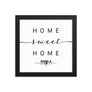 Shimla,himachal Pradesh, India Home Sweet Home With Map Coordinates Framed Artwork