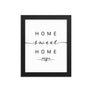 New Delhi,delhi, India Home Sweet Home With Map Coordinates Framed Artwork