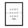 Dallas, Texas, USA Home Sweet Home With Map Coordinates Framed Artwork