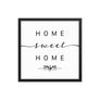 Dallas, Texas, USA Home Sweet Home With Map Coordinates Framed Artwork