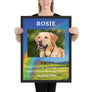 Personalised Dog Memorial Framed Artwork - Rainbow Bridge Large