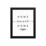 Catania, Sicily, Italy Home Sweet Home With Map Coordinates Framed Artwork