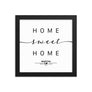 Moncton, New Brunswick, Canada Home Sweet Home With Map Coordinates Framed Artwork