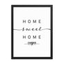 Cannes, Provence-alpes-côte D'azur, France Home Sweet Home With Map Coordinates Framed Artwork