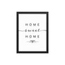 Concord, New Hampshire, USA Home Sweet Home With Map Coordinates Framed Artwork