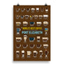 Port Elizabeth, South Africa, Eastern Cape Coffee Types Chart, High-Quality Poster Design