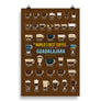 Guadalajara, Mexico, Jalisco Coffee Types Chart, High-Quality Poster Design