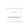 Job 22:21, Bible Verse Quote, Aesthetic Purple & Blue, Mountains Scene, Hanging Poster, Christian Gift