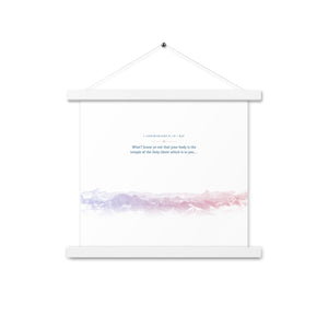 1 Corinthians 6:19, Bible Verse Quote, Aesthetic Purple & Blue, Mountains Scene, Hanging Poster, Christian Gift