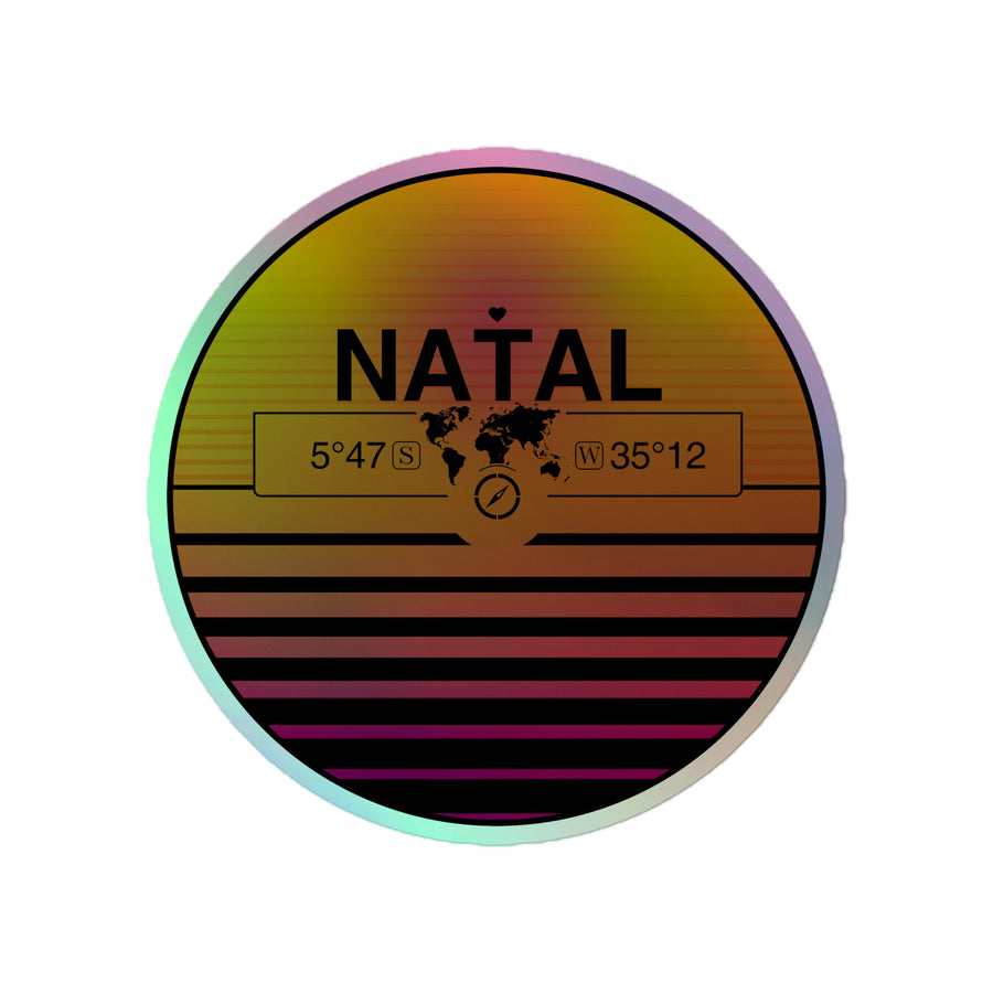 Sunset Retro Holographic Travel Sticker