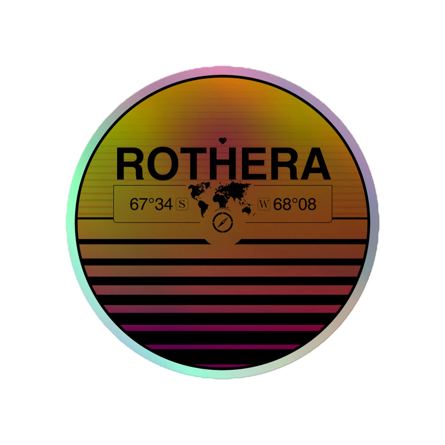 Sunset Retro Holographic Travel Sticker