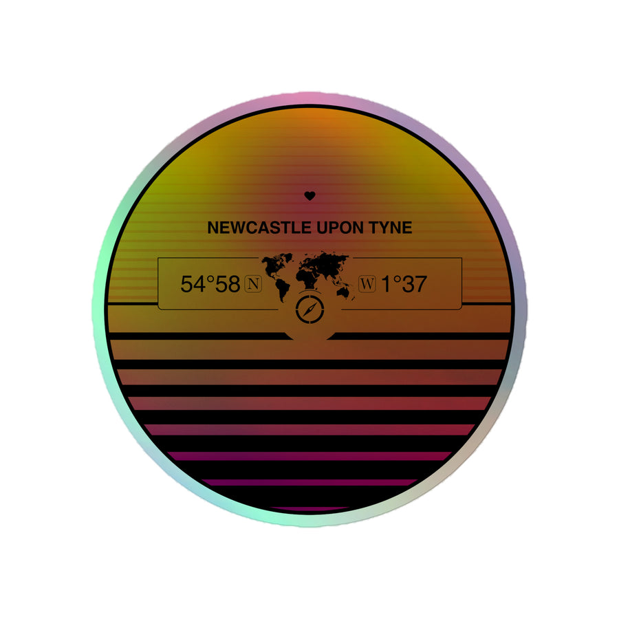 Sunset Retro Holographic Travel Sticker