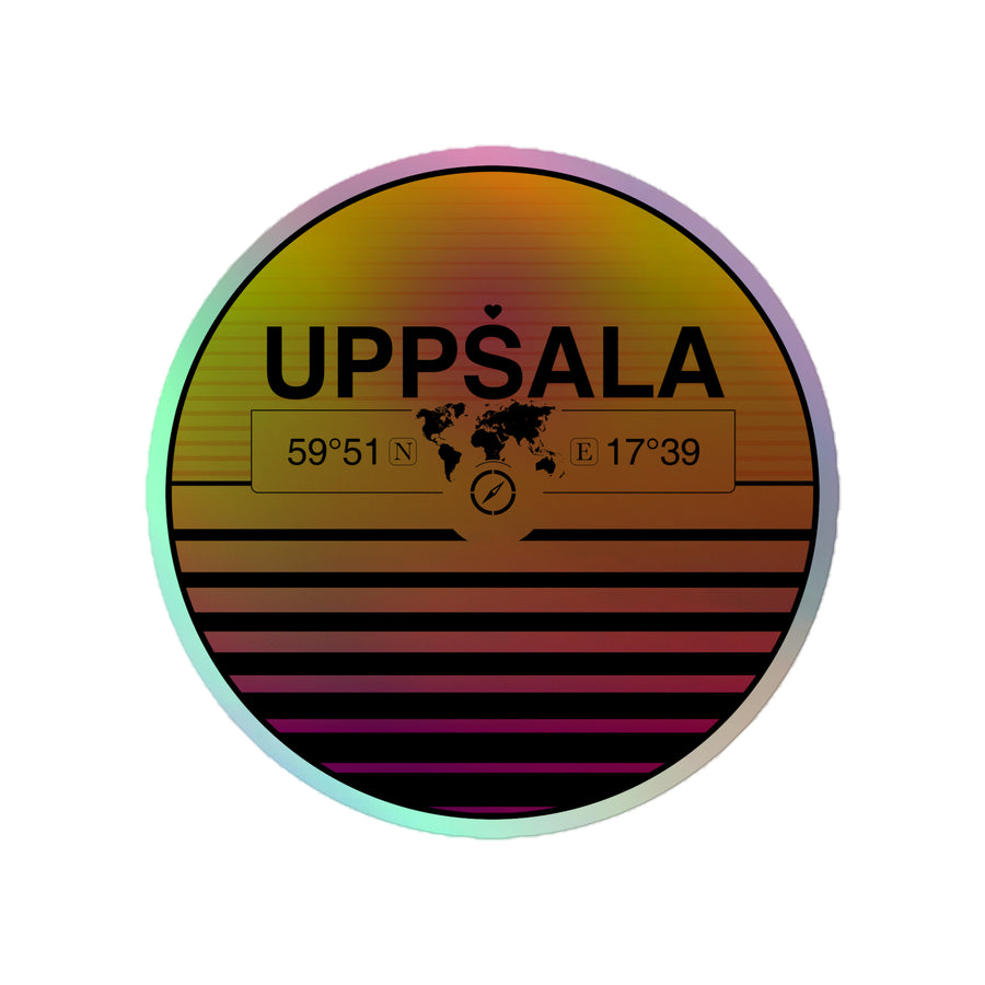 Sunset Retro Holographic Travel Sticker