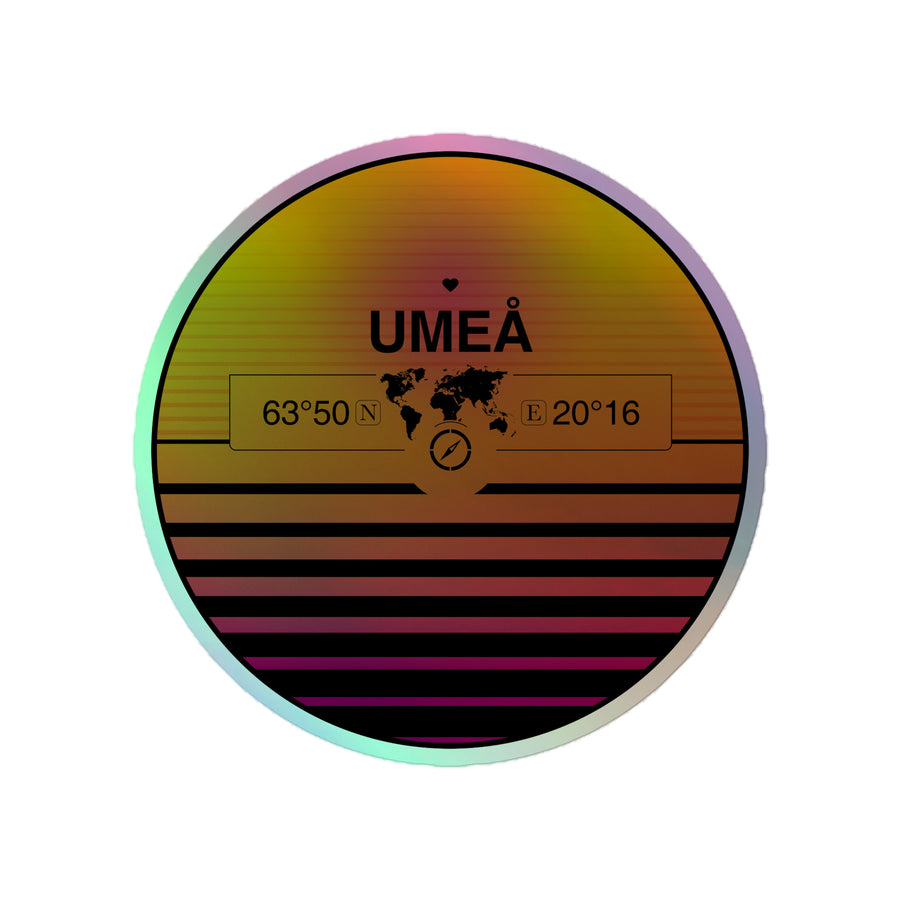 Sunset Retro Holographic Travel Sticker