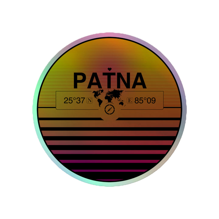 Sunset Retro Holographic Travel Sticker