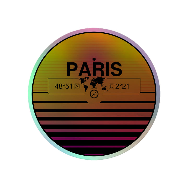 Sunset Retro Holographic Travel Sticker