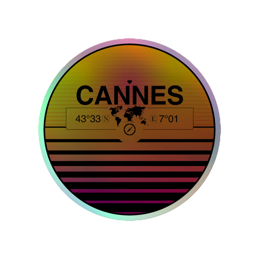 Sunset Retro Holographic Travel Sticker