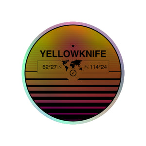 Sunset Retro Holographic Travel Sticker