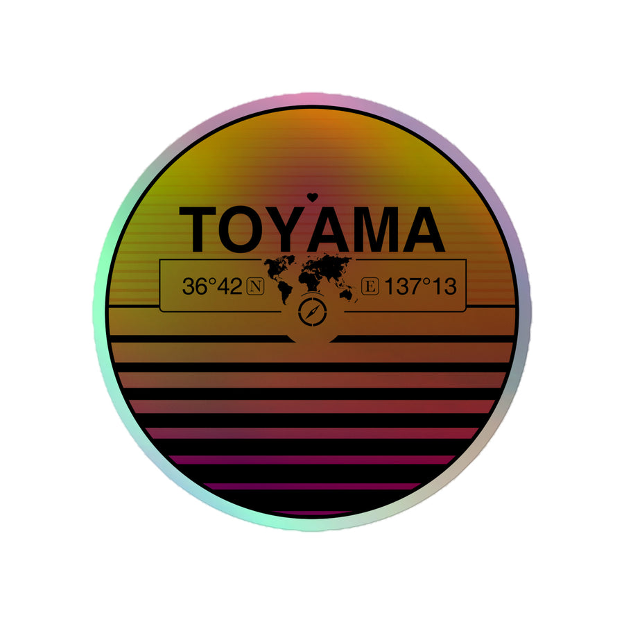 Sunset Retro Holographic Travel Sticker