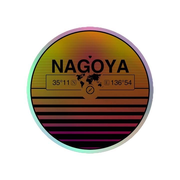 Sunset Retro Holographic Travel Sticker