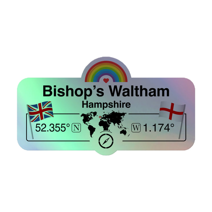 UK Town Holographic Sticker