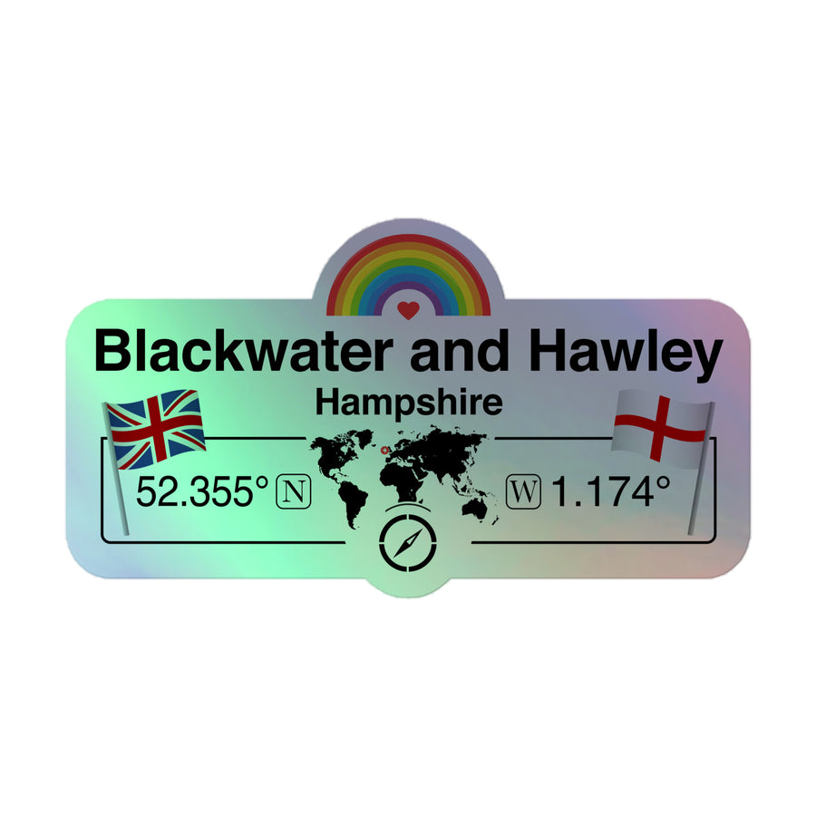 UK Town Holographic Sticker
