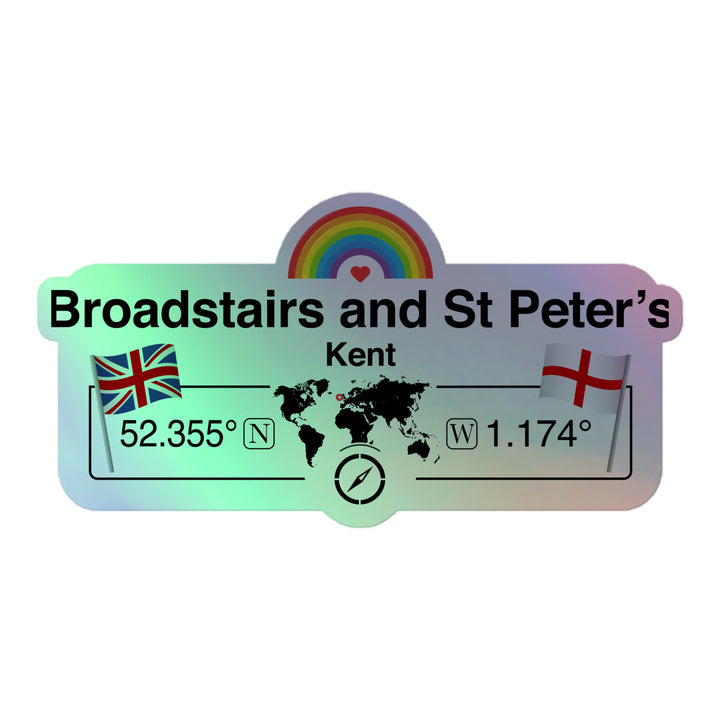 UK Town Holographic Sticker