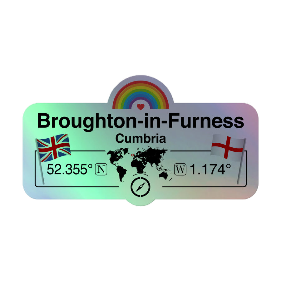 UK Town Holographic Sticker