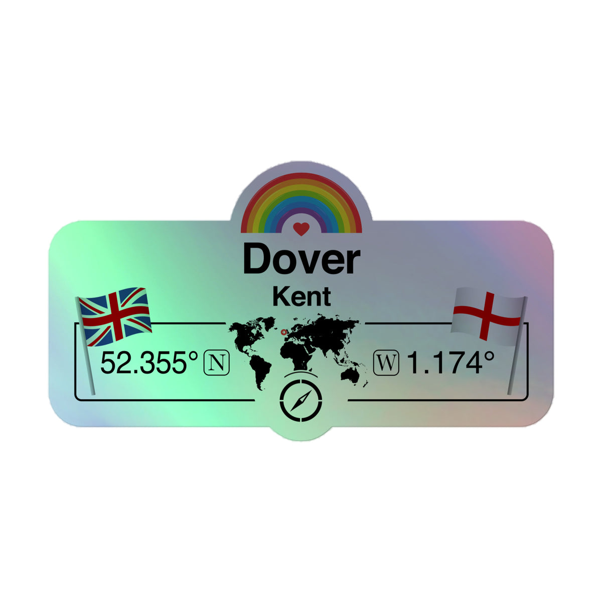 Dover Stickers Dover, Kent Twin-Pack (2x) 5