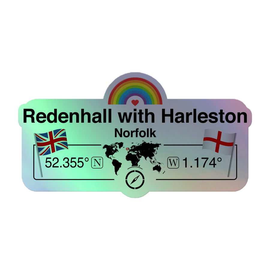 UK Town Holographic Sticker
