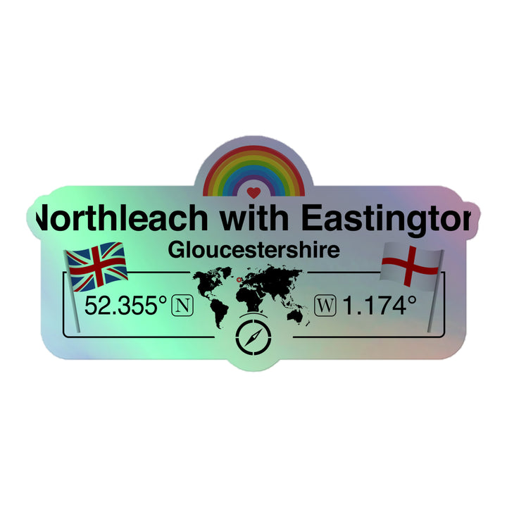 UK Town Holographic Sticker