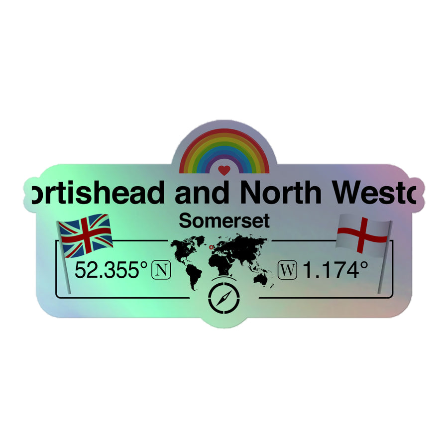 UK Town Holographic Sticker