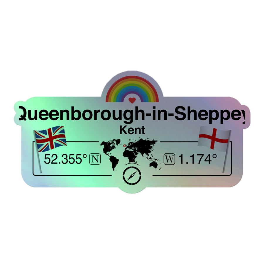 UK Town Holographic Sticker