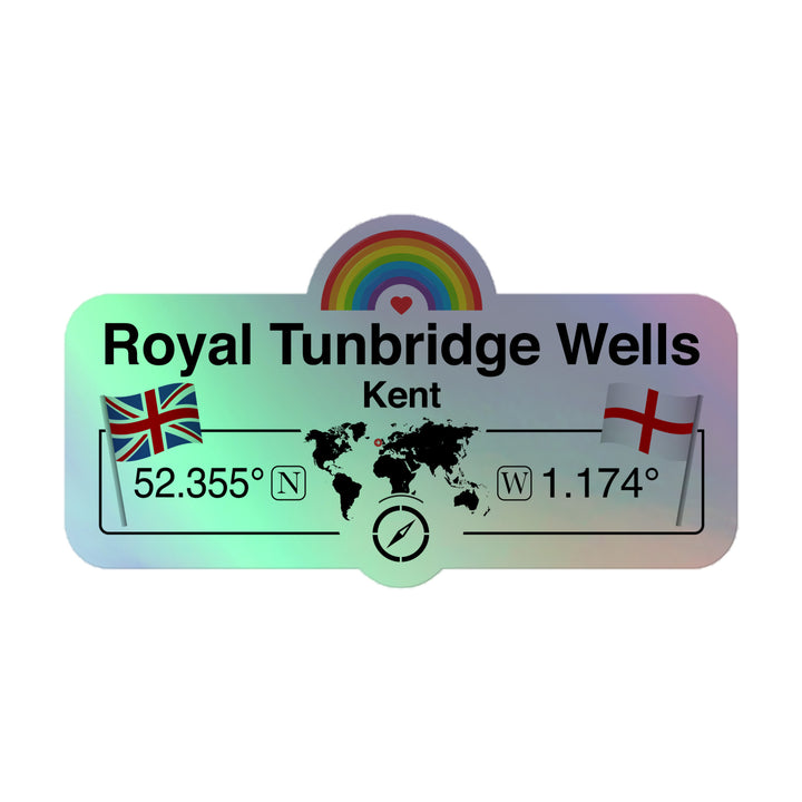 UK Town Holographic Sticker