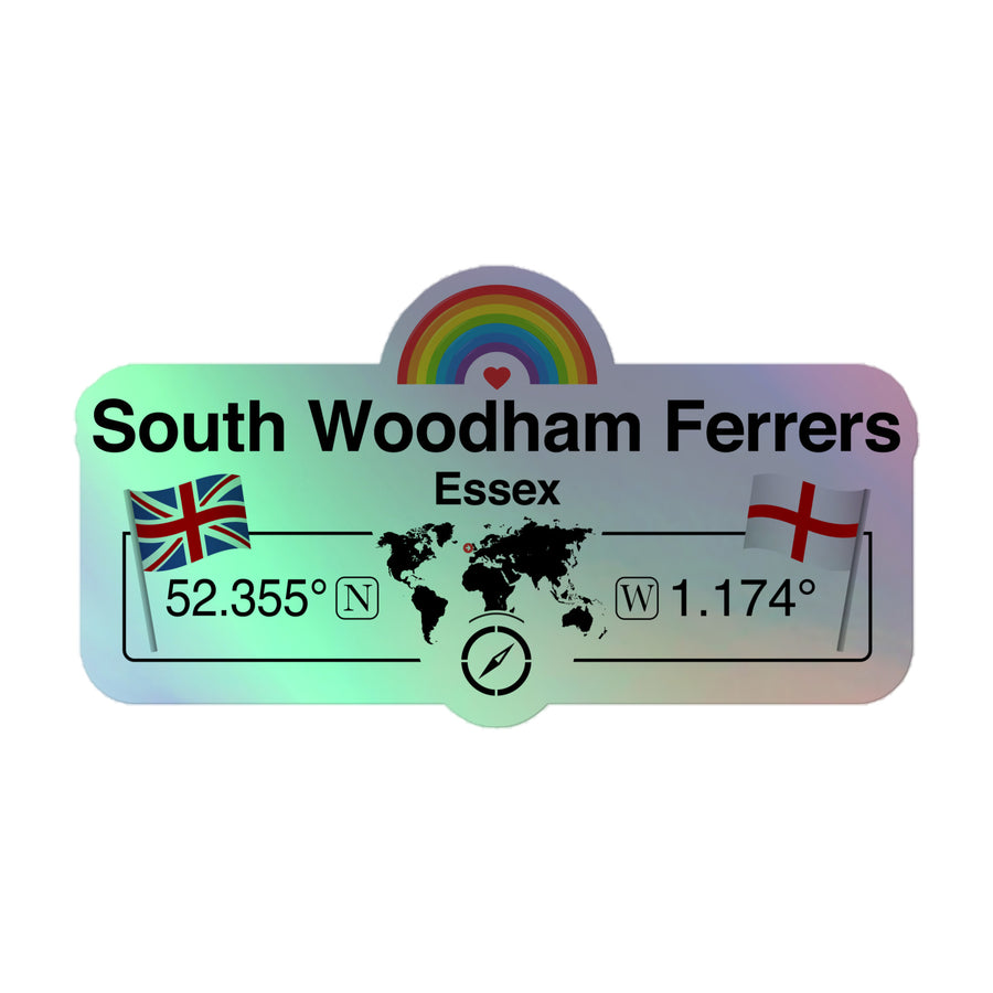 UK Town Holographic Sticker