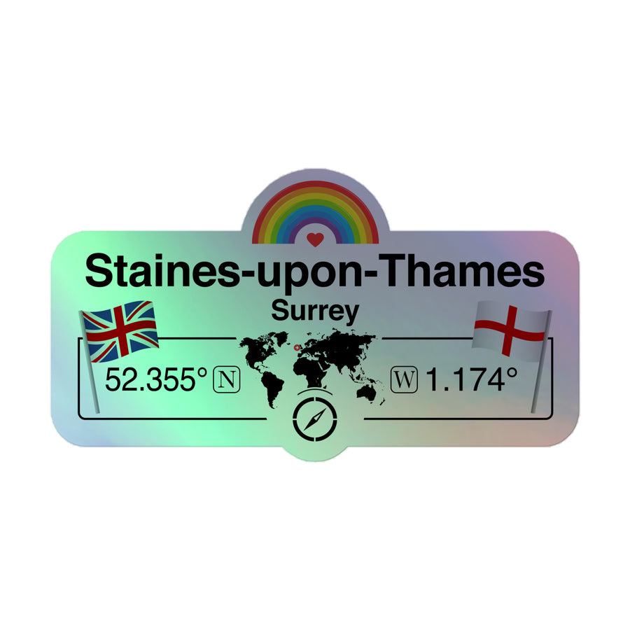 UK Town Holographic Sticker