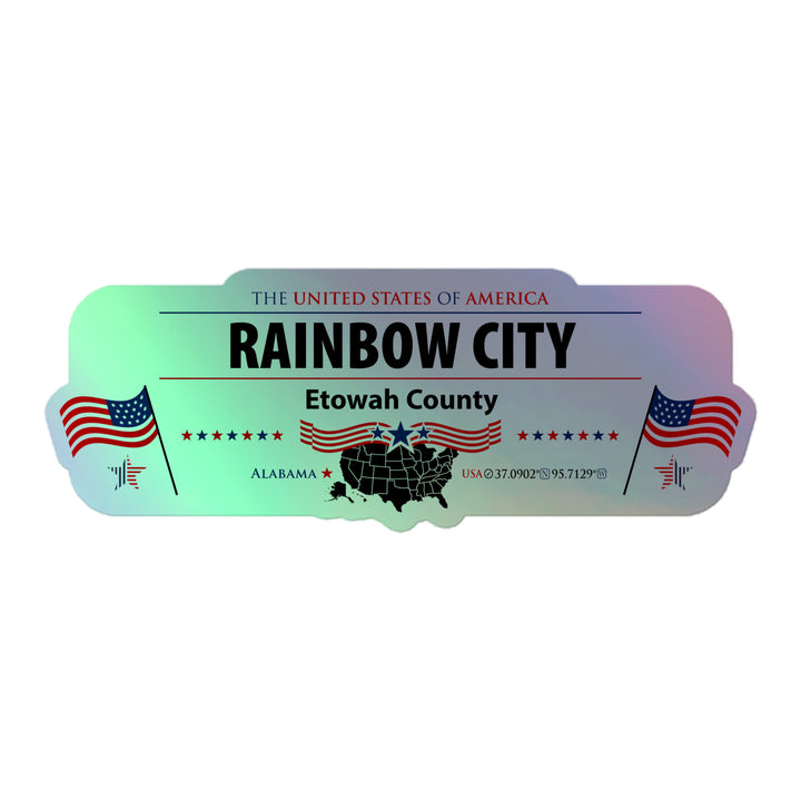 USA Holographic Indoor Sticker