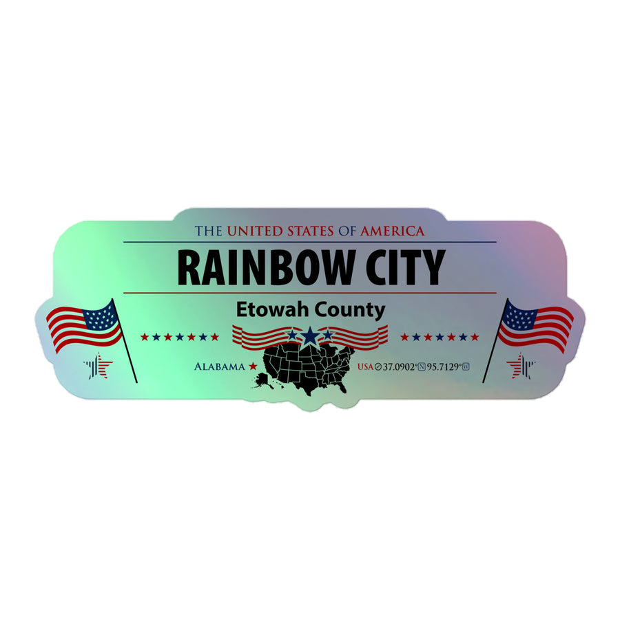 USA Holographic Indoor Sticker