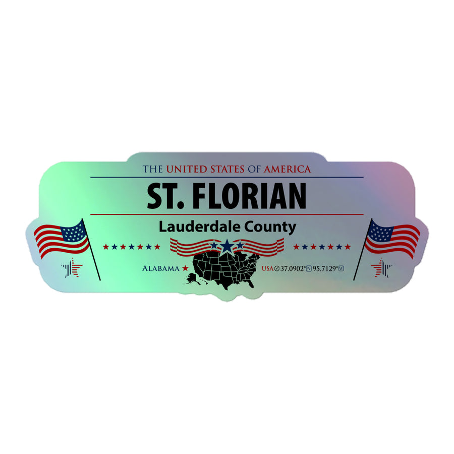 USA Holographic Indoor Sticker